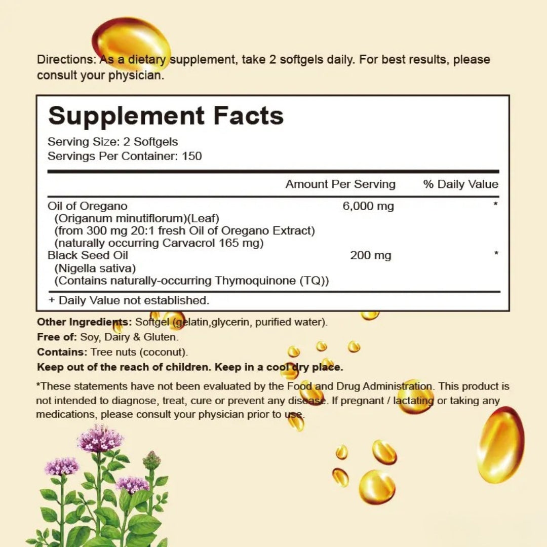 Oil of Oregano 300 Softgels