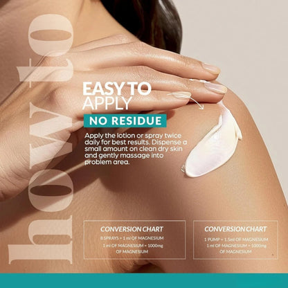 Magnesium Oil Spray (12 oz) + Body Massage Lotion Set 8oz