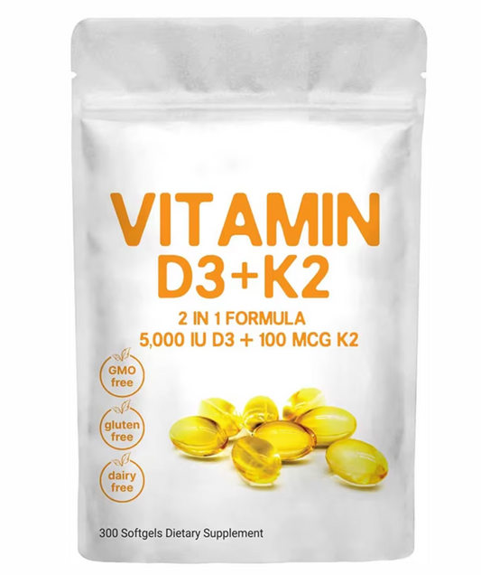 Vitamin D3 K2 Supplement Softgels